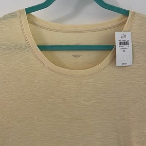 ☀️J. Jill T-Tunic A-Line Cut in Pale Yellow Size XL. 💯% Cotton. NWT